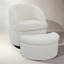 Fauteuil demi-tonneau avec repose-pieds en chenille Premium-2116142430