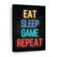 Neon Eat Sleep Game Répétition sur toile-234891651