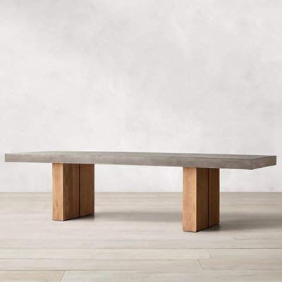 86.61"All-Solid-Wood Minimalist Grey Retro Rectangular Conference Table by Corrigan Studio