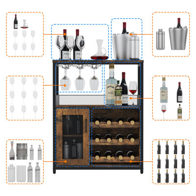 Natilie Metal Bar Cart
