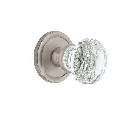 Rosette Grandeur avec poignée en cristal brillant