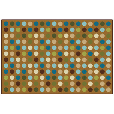 Tapis en nylon touffeté lavable Retro Microdots