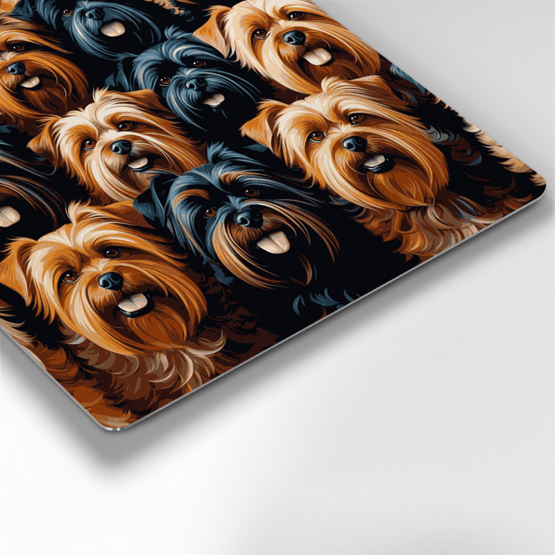«Dogs Brussels Griffon», art mural en métal noir, H 32 po x l 32 po