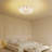 New Crystal LED Chandelier Ceiling Light Flush Mount Lighting Fixture