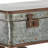 Laforce Metal Side End Gray Accent Table with Suitcase Style Top