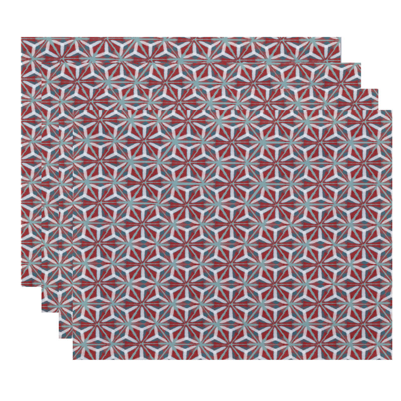 Napperon Viêt mosaïque 18 po, gris clair