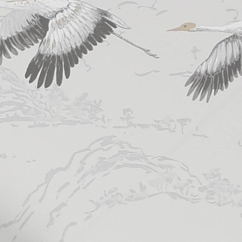 Laura Ashley, rouleau de papier peint Animalia, Argent