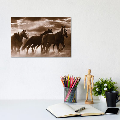 Running Horses by Rig Studios - Wrapped Canvas Print