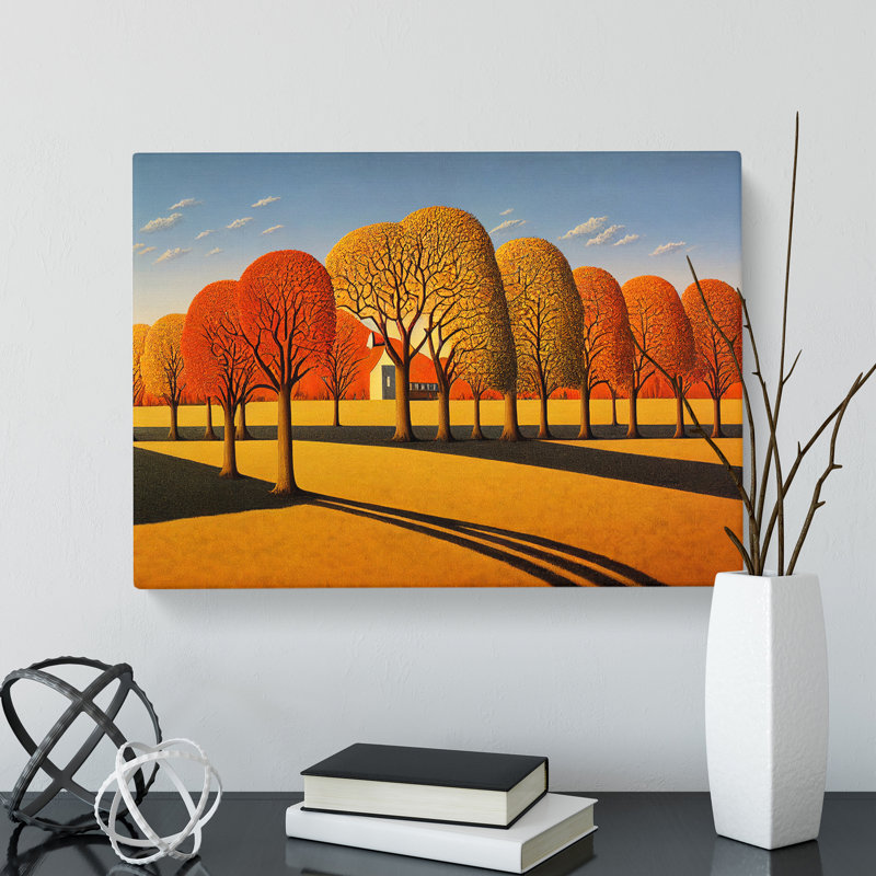 Minimalist Autumn Forest - Wrapped Canvas, 50cm H x 76cm W x 3cm D