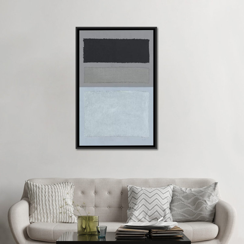 " Painted Weaving II " by Piper Rhue, 26" H x 18" W x 1.5" D, Black Framed Canvas, No Matte