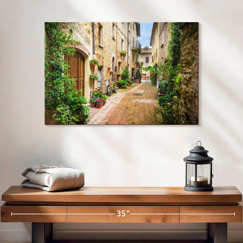 Ravi, pittoresque rue toscane, H 16 po x l 24 po