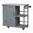 Outdoor Kitchen Island with Stainless Top, Towel and Spice Racks-1794889723