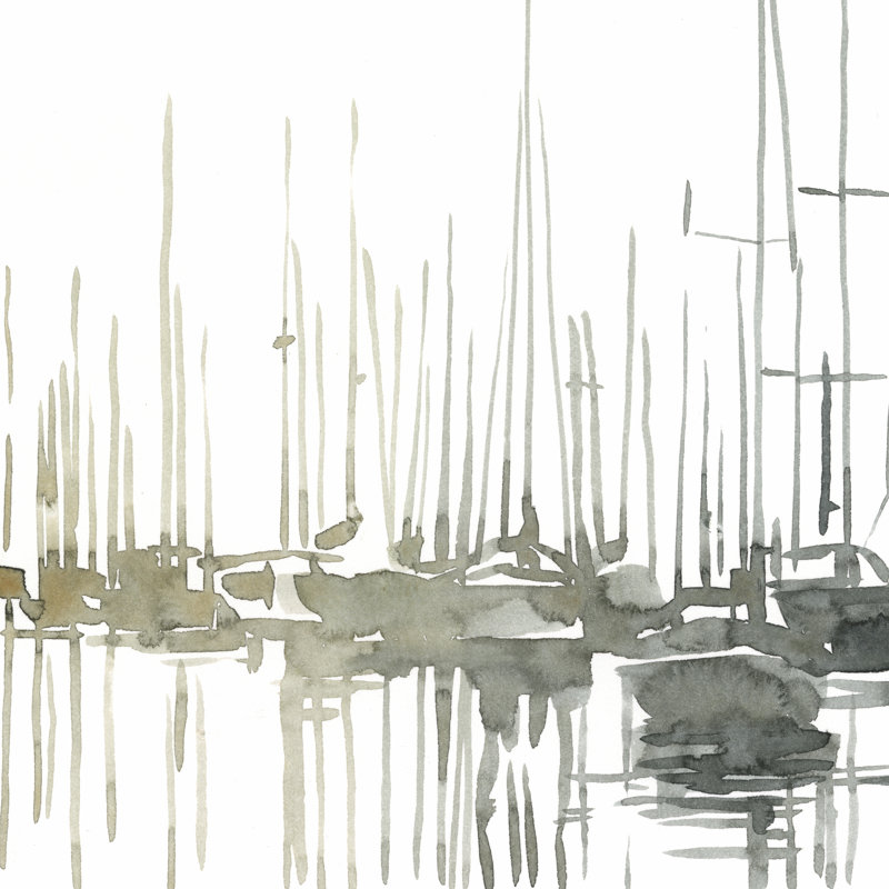 Early Morning Wharf I by Emma Caroline - Wrapped Canvas Painting, 76cm H x 76cm W x 3.8cm D