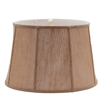 Burlap Modern Empire With Washer Fitter In Natural 11" Top X 14" Bottom X 9.5" Height