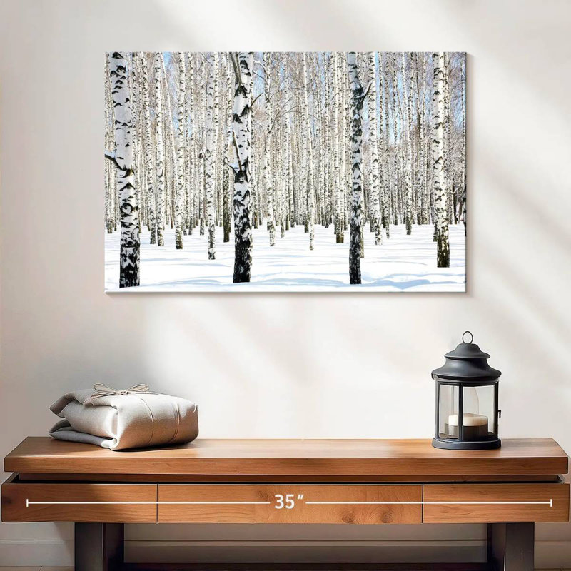 Alvord Birch Grove blanc neige, H 16 po x l 24 po