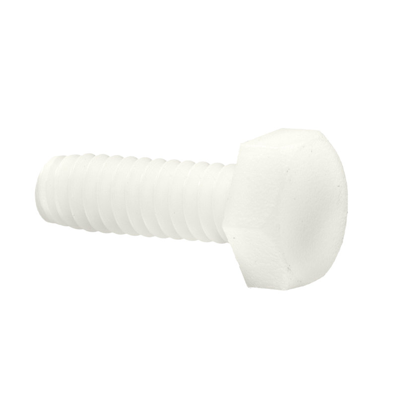 Hex Head Cap Screws, 1/4 in-20 X 3/4 in, Nylon (10 Pack)