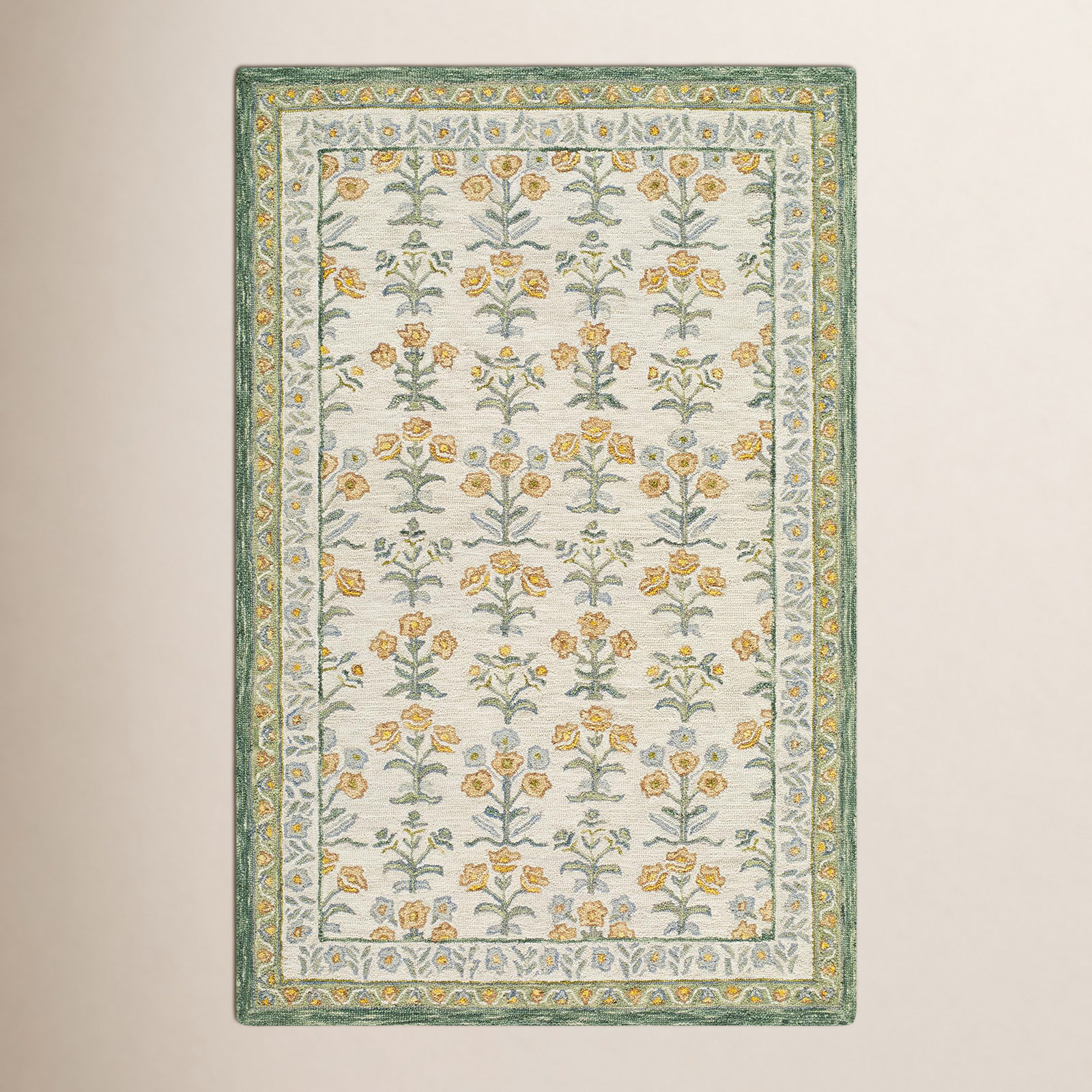 Manor Hand-Tufted Traditional Floral Rug, Rectangle 5' x 7' 6"