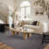 Liverpool Solid Floral High Low Pile Soft Plush Textured Washable Non-Slip Gray Indoor Area Rug