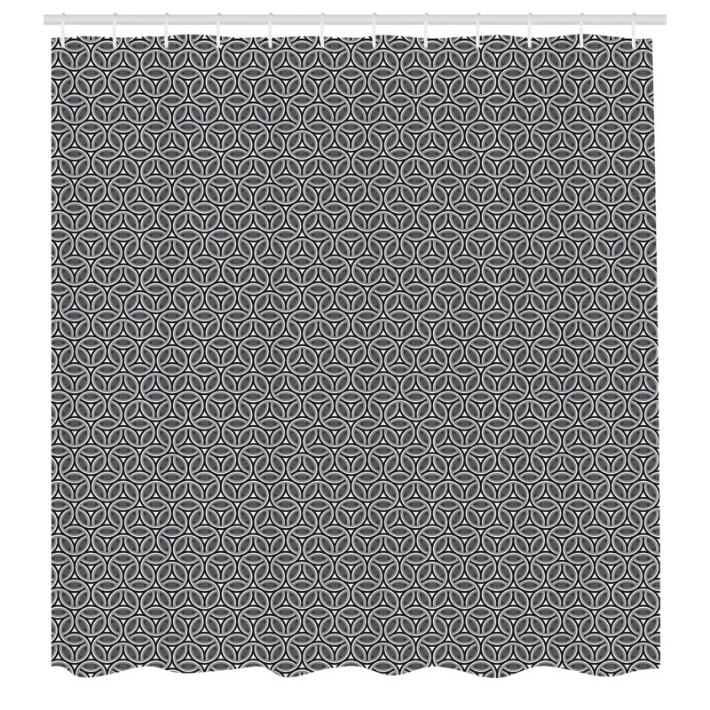 Wrought Studio™ Geometric Shower Curtain Circular Honeycomb