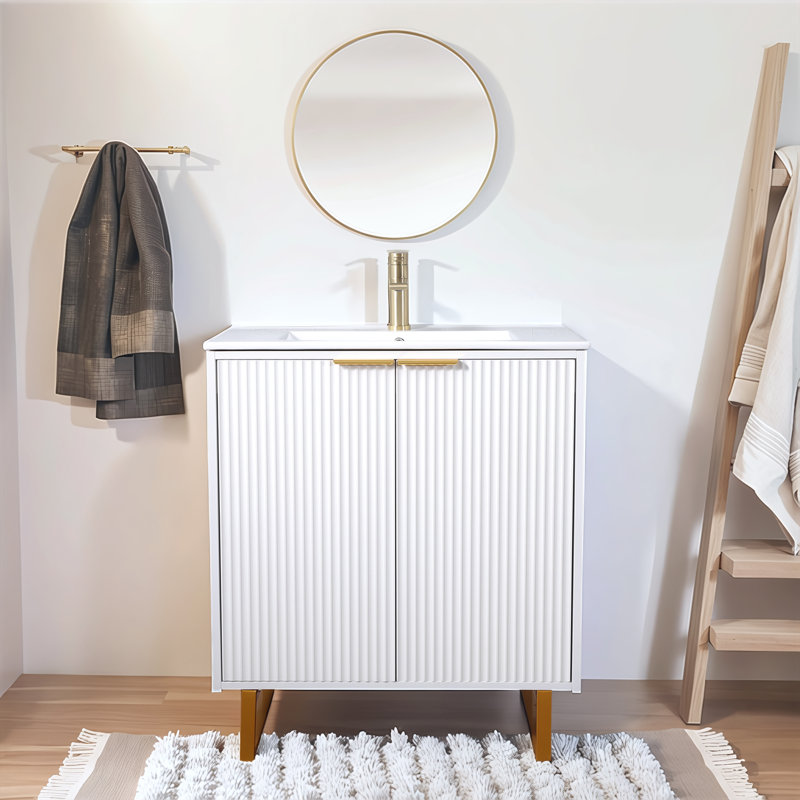 Ensemble de meuble-lavabo simple 30 po blanc moderne