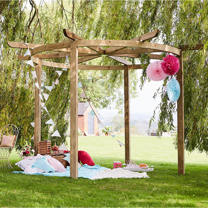 Carousel Solid Wood Garden Pergola
