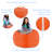 Kids Bean Bag Chair Cover - Stuffed Animal Storage & Toy Organizer with Zipper - Plush Storage Kids Bean Bag Cover only for Toddlers and Children's Rooms - Organizes Pillows, Blankets, and Stuffies - Multiple Colors, Sizes, and Fabrics-51574526-51574525