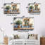 «Blue and Green Kitchen Greek Kitchen», ensemble d'art mural-107195240-107195239