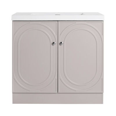 Meuble-lavabo autoportant avec lavabo en résine