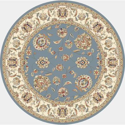 Tapis oriental bleu / ivoire