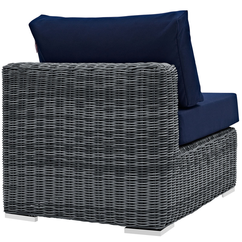 Invite Outdoor Patio Sunbrella Armless, Canvas Navy Sunbrella® Canvas