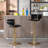 2Pcs Bar Stools,With Chrome Footrest And Base Swivel Height Adjustable Mechanical Lifting Velvet