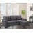 Nathan 84" Dark Gray Reversible Sleeper Sectional Sofa With Storage Chaise-1830103206