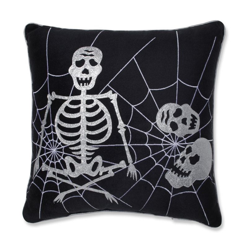 Embroidered Cotton Throw Pillow