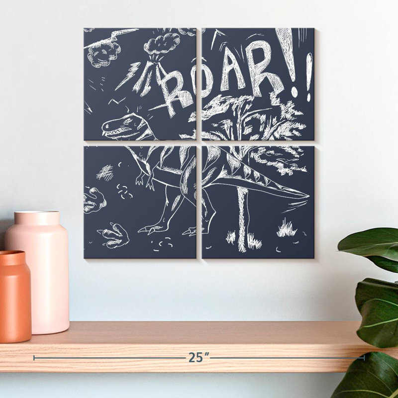 Brampt Sketchy Roar, 18" H x 18" W