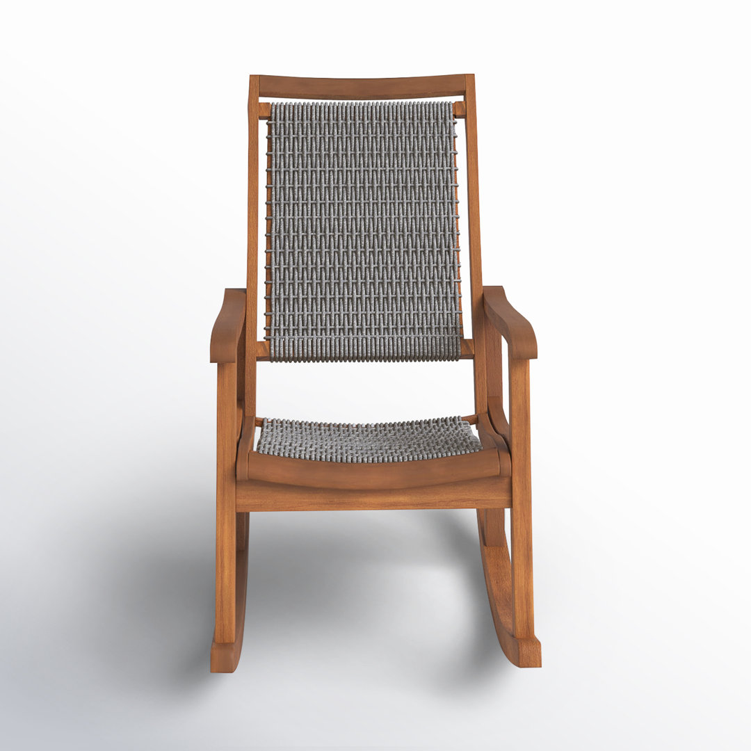 Arnot Rocking Solid Wood Chair Birch Lane™ Color: Driftwood Gray
