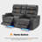 Power Reclining Loveseat Sofa with Adjustable Headrests and Console, Home Theater Seating-1853643539