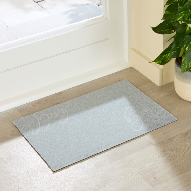 Hello Bye Non-Slip Door Mat, 40cm W x 60cm L