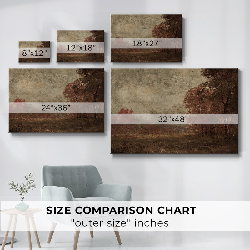 "Vintage Landscape-DCV III" sur toile, Toile tendue, H 19 po x l 28 po x P 1,5 po