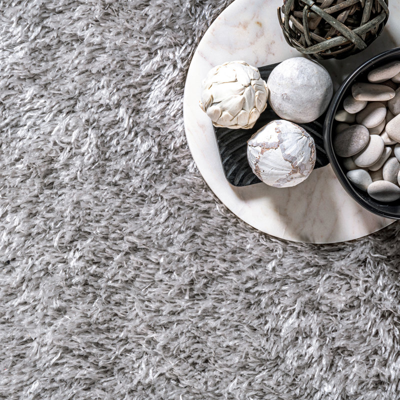 Solid Colour Shag Area Rug, Rectangle 201 x 274cm