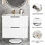 Meuble-lavabo mural flottant blanc 24 po avec lavabo en céramique, deux tiroirs, premier tiroir en forme de U, panneau multicouche facile à assembler de 18 à 20 po,-292580837-292580834