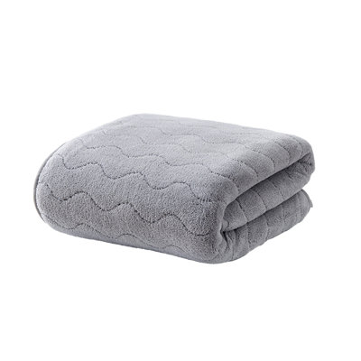 Soft Thick Absorbent Large Bath Towel For Bathroom, Quick Drying Polyester Towel For Home And Gift, 55.1x27.5in Gray