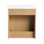 Meuble-lavabo mural avec lavabo en résine et porte simple à fermeture douce-129339191