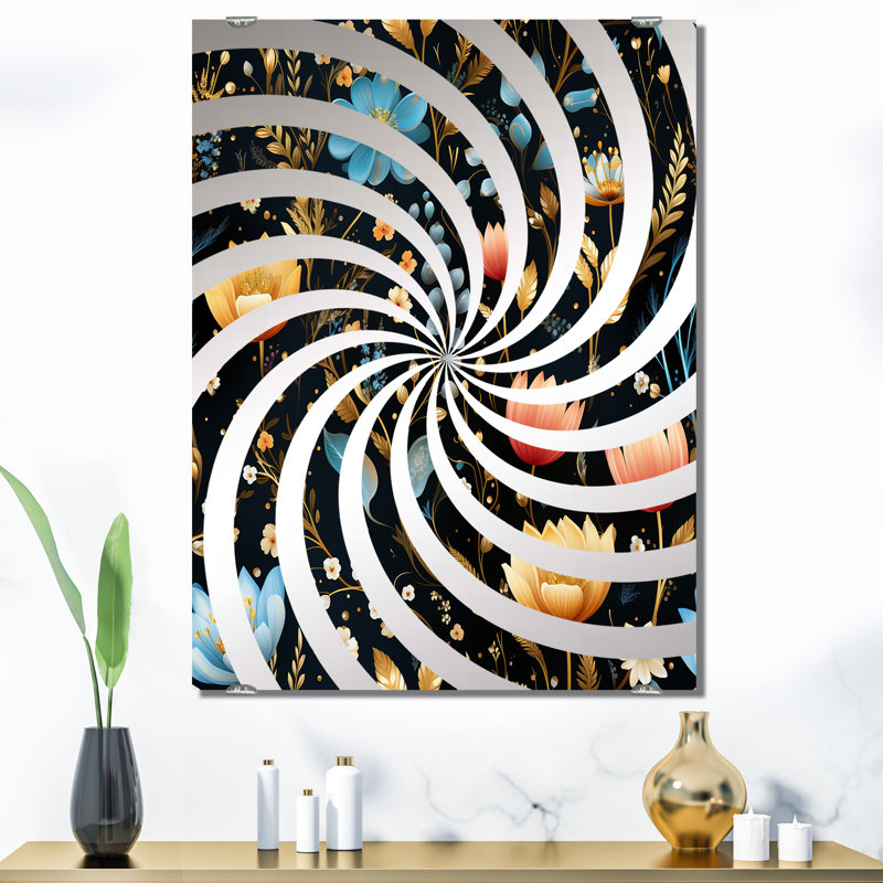 Kasperi - Miroir mural décoratif floral MIR141484, 40 po x 30 po