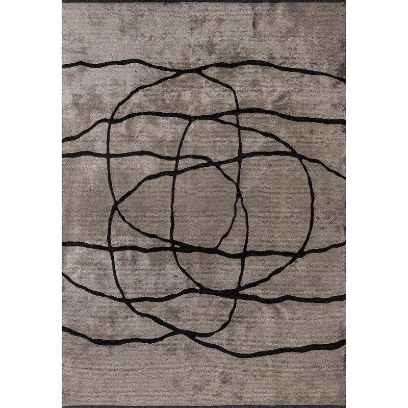Cercle ondulé moderne et abstrait, Rectangle 9 pi x 12 pi