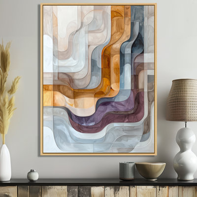«Nyimah Abstract Prismatic Maze Of Highlands Stone II» - formes transitionnelles, art mural
