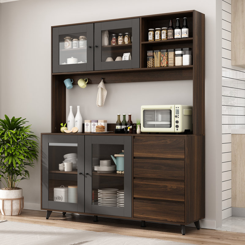 Garde-manger 74,8 po Dorilal, Brun / gris foncé