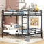 Lit superposé double au-dessus de double, noir-1733413560