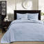 Grand couvre-lit réversible bleu - Surpiqûre pour l'élégance