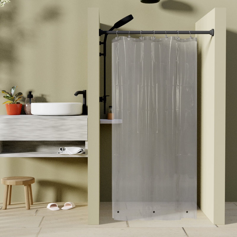 Rideau de douche Waterpoof, H 72 po x l 36 po, Transparent