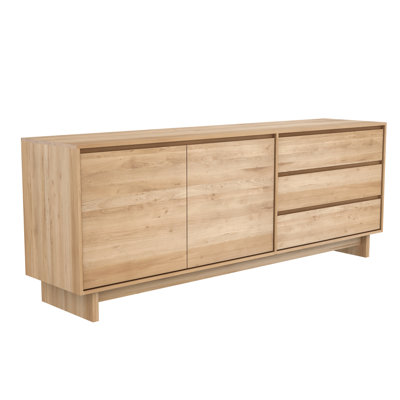 Wave 81 in. W Solid Wood Sideboard